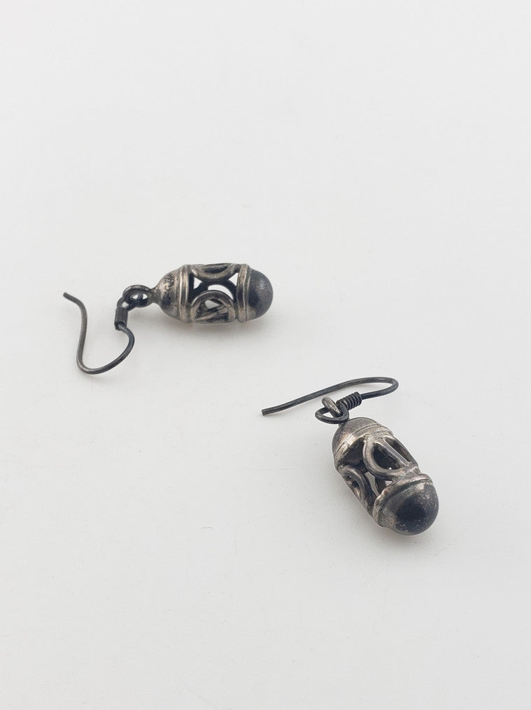 SS Oval Cut-Out Balloon Earrings