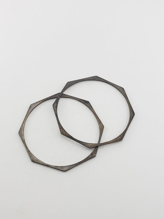 SS 2mm Hexagon Tane Mex Bracelet