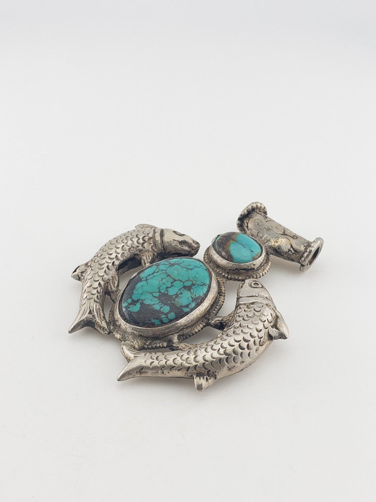 SS Tibet Double Fish w/ Turquoise
