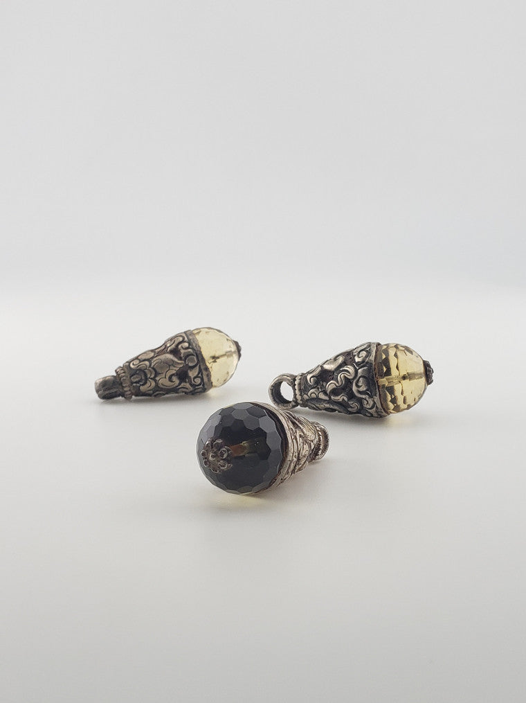 SS Tibet Faceted Quartz Pendant