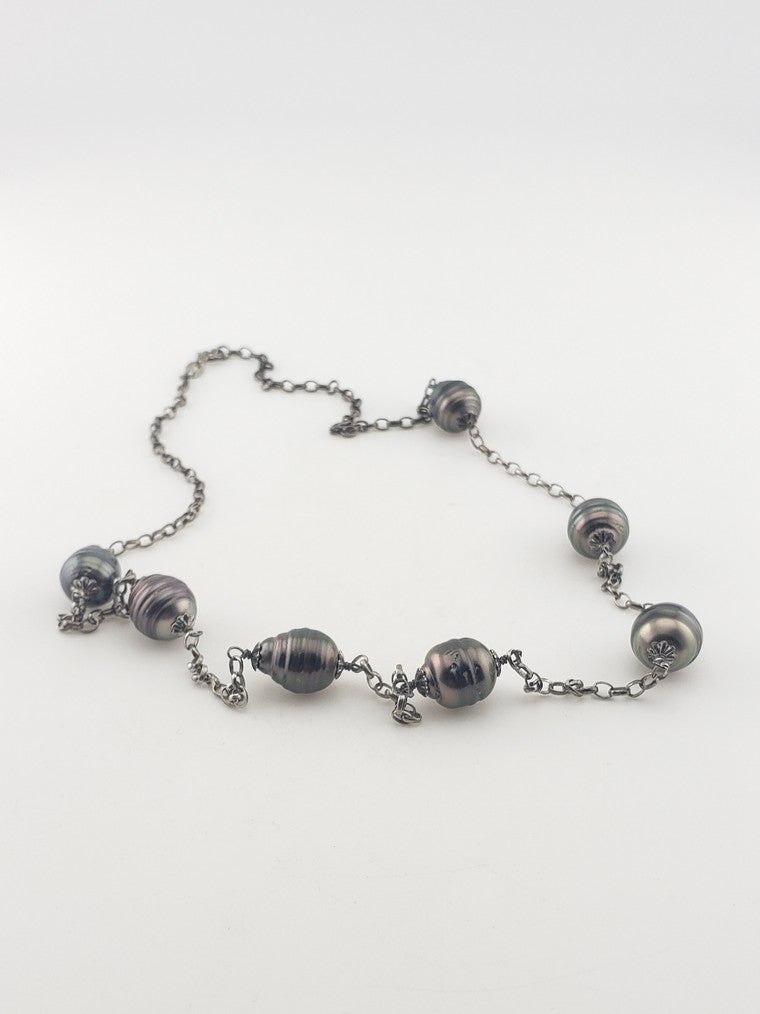 SS Grey Pearl Necklace