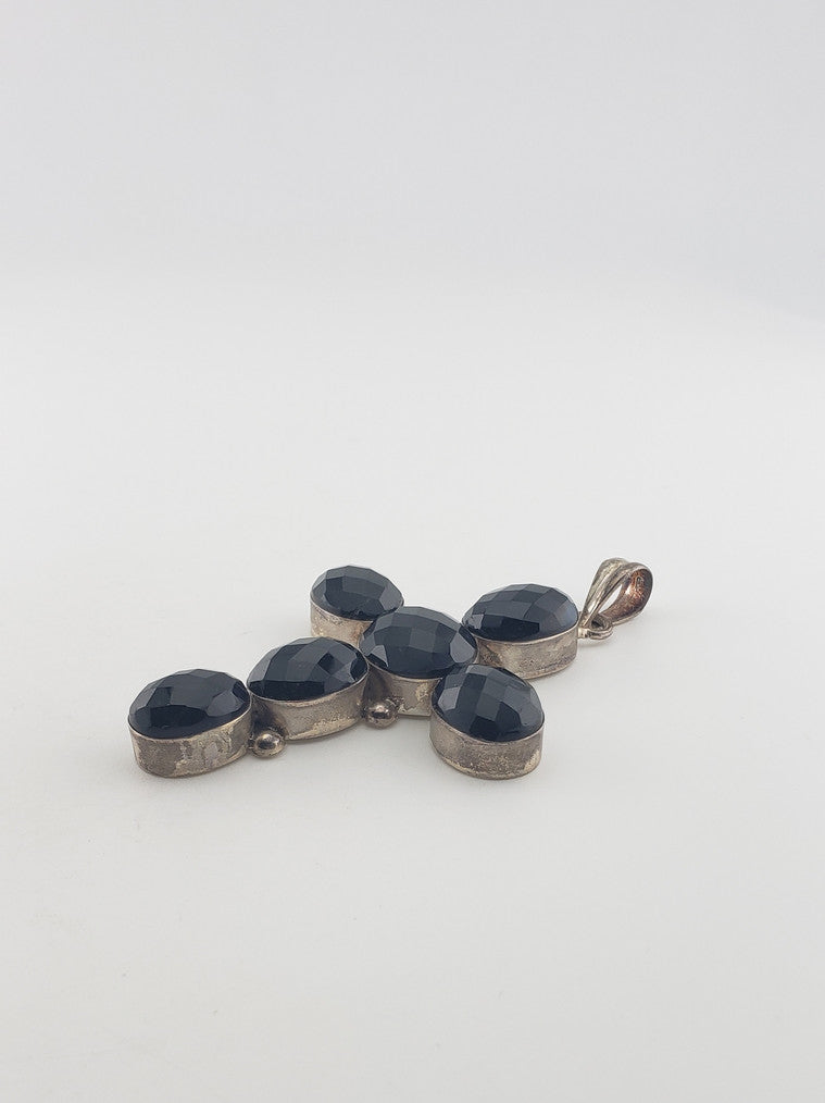 SS Onyx Cross Pendant #1