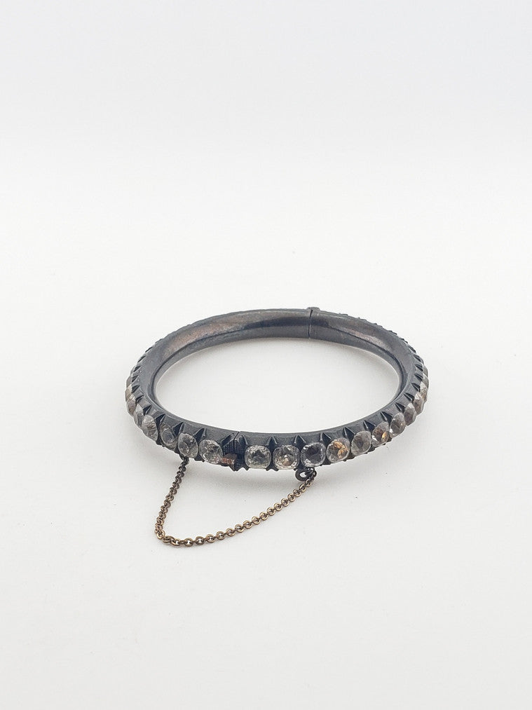 Early SS Paste Bangle w/ CZ