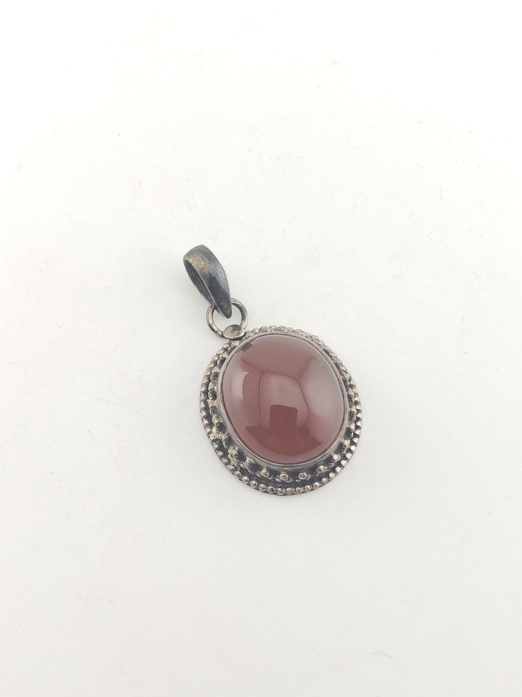 SS Carnelian Knob Pendant