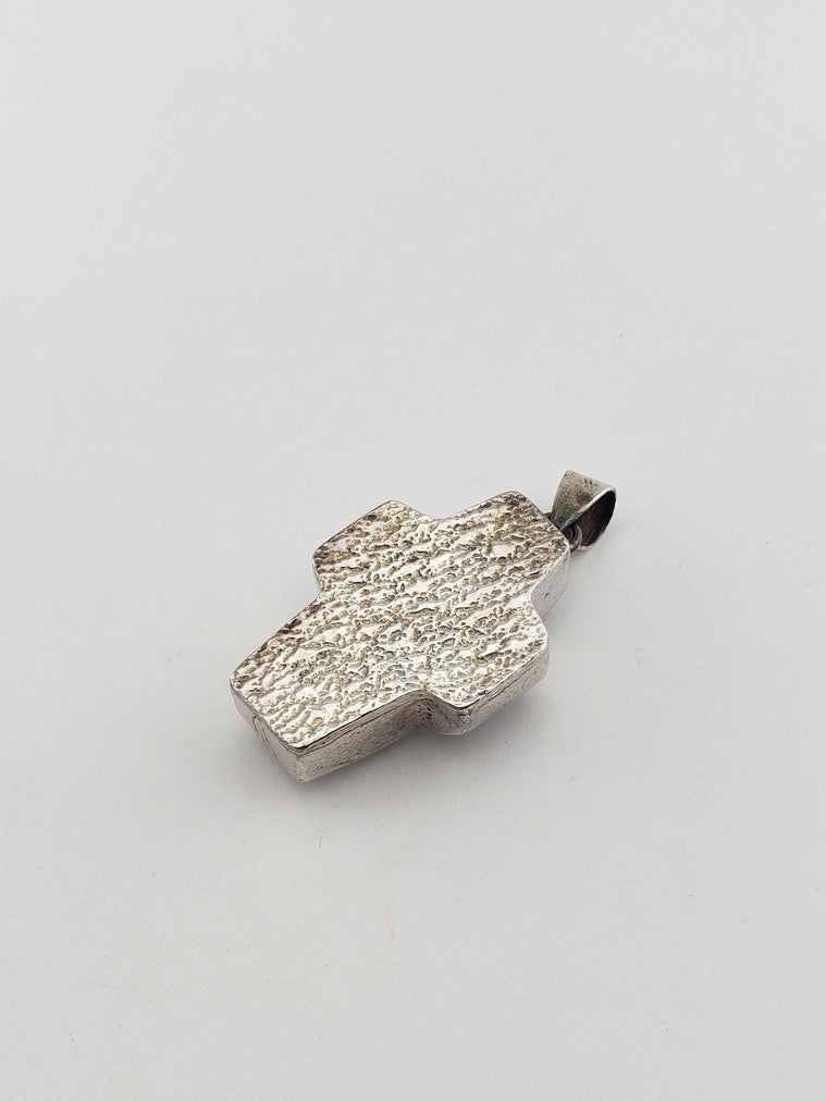 SS Amber Cross Pendant #3