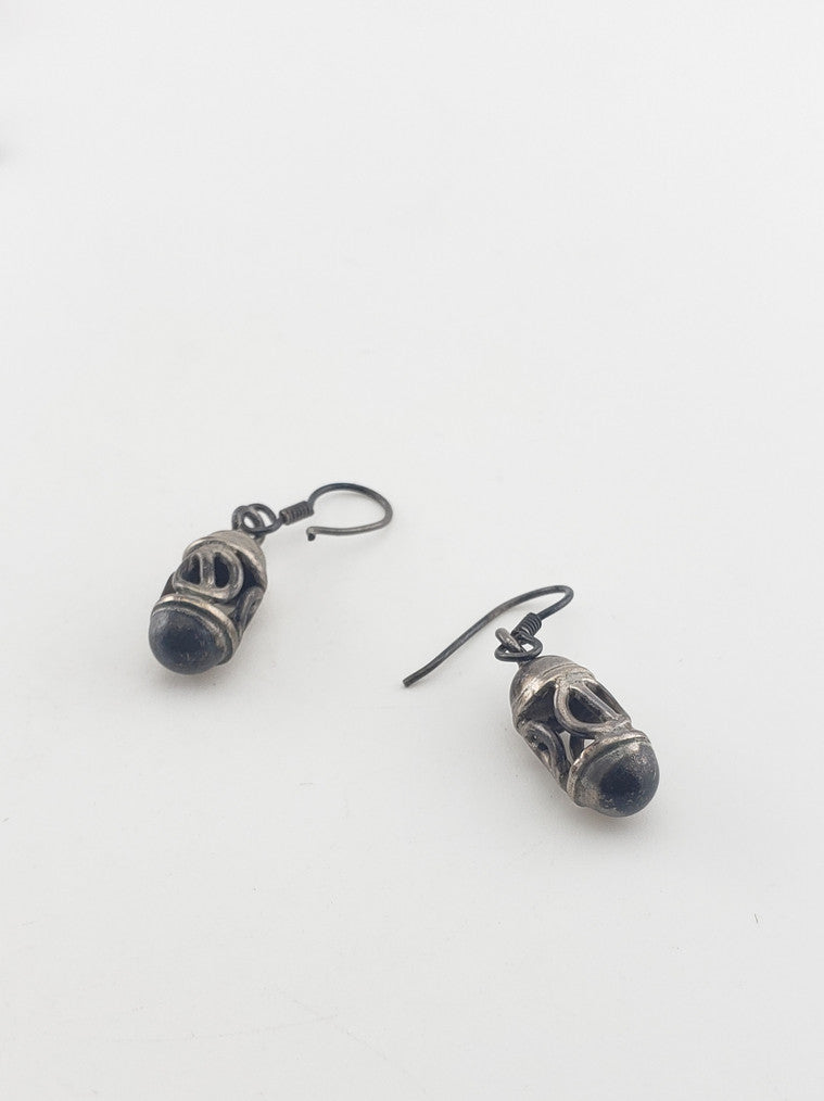 SS Oval Cut-Out Balloon Earrings
