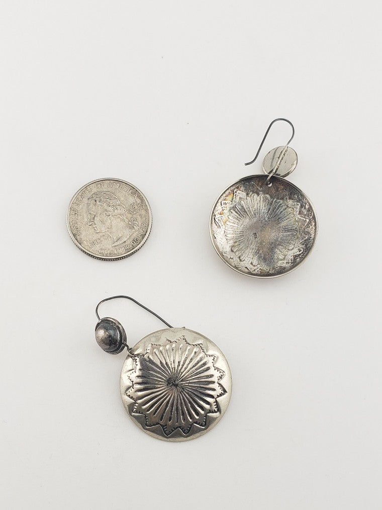 SS Concho Dangle Earrings