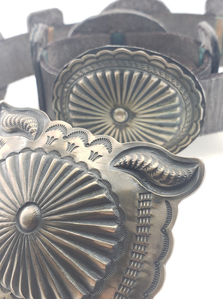 Vintage Navajo SS Concho Belt