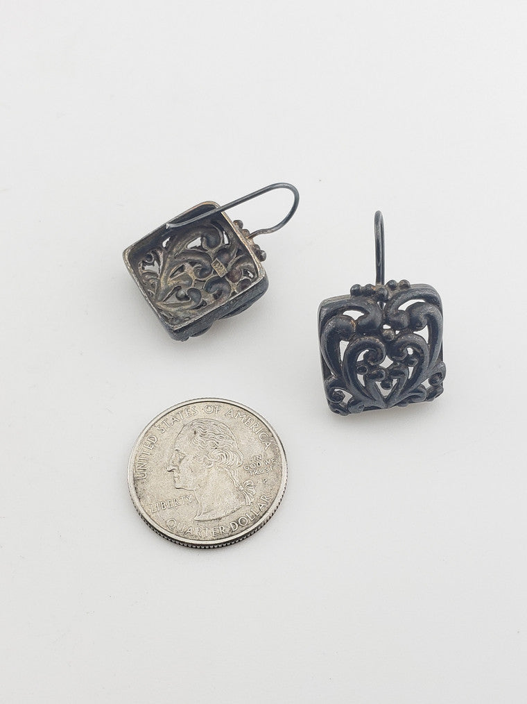 SS Square Art Nouveau Earrings
