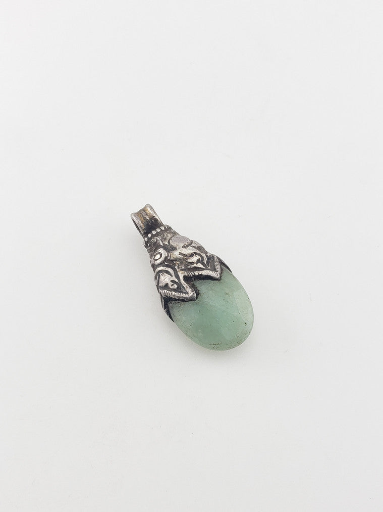 SS Faceted Blue Chalcedony Pendant