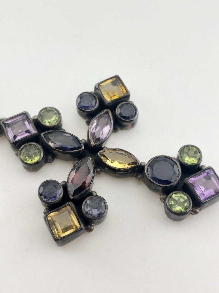 SS Cubic Zirconia Cross Pendant