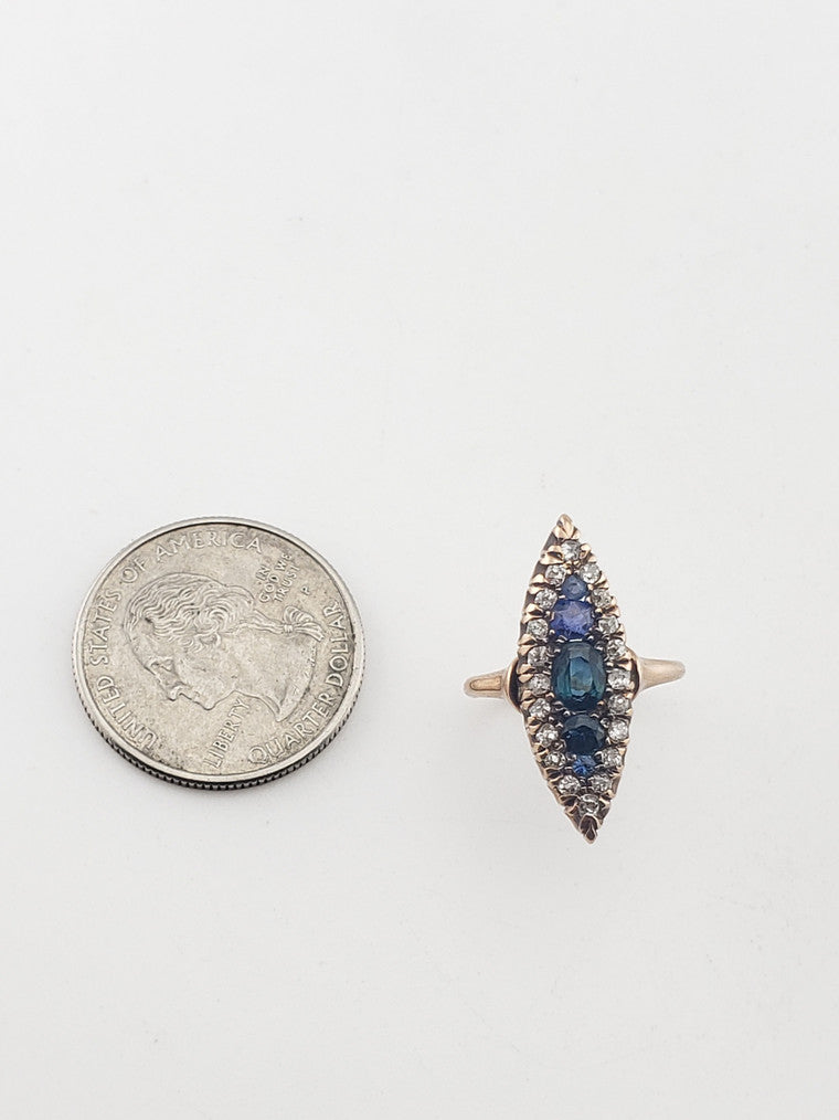 Antique Sapphire & Diamond Ring