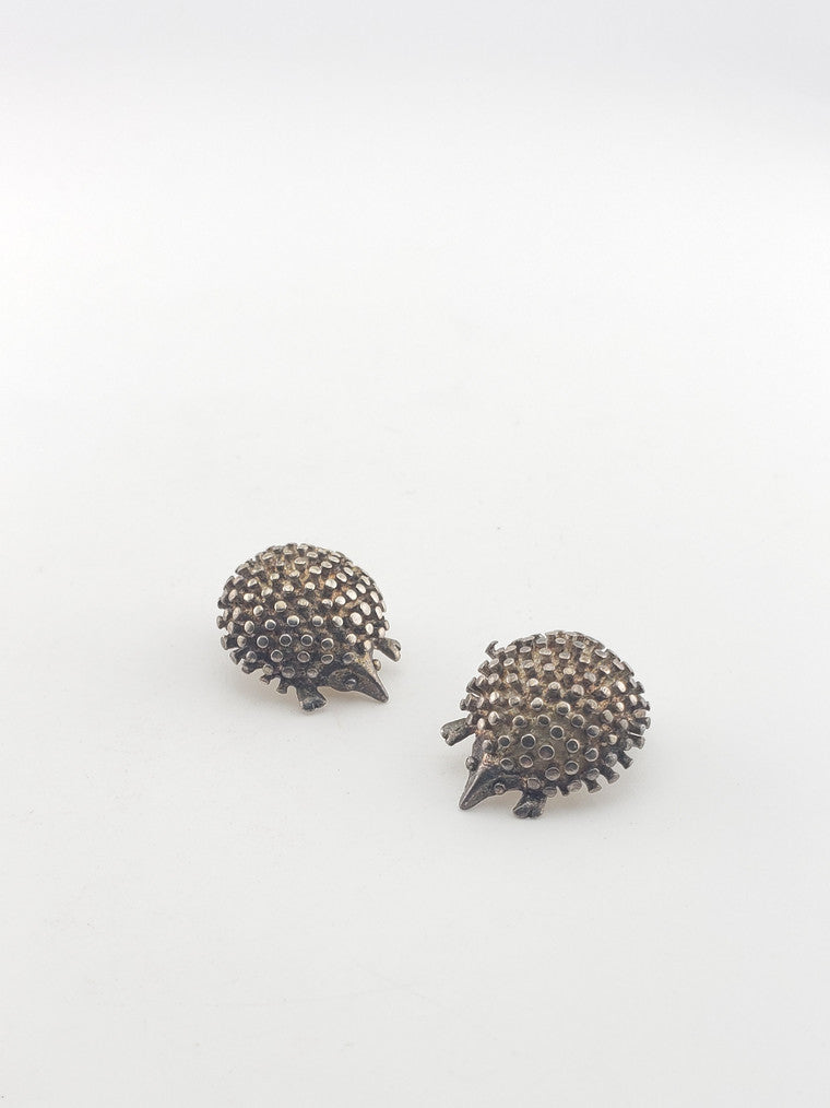 SS Porcupine Clip Earrings