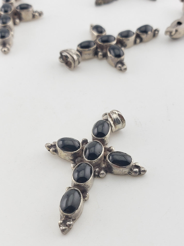 SS Diopside Cross Pendant #1