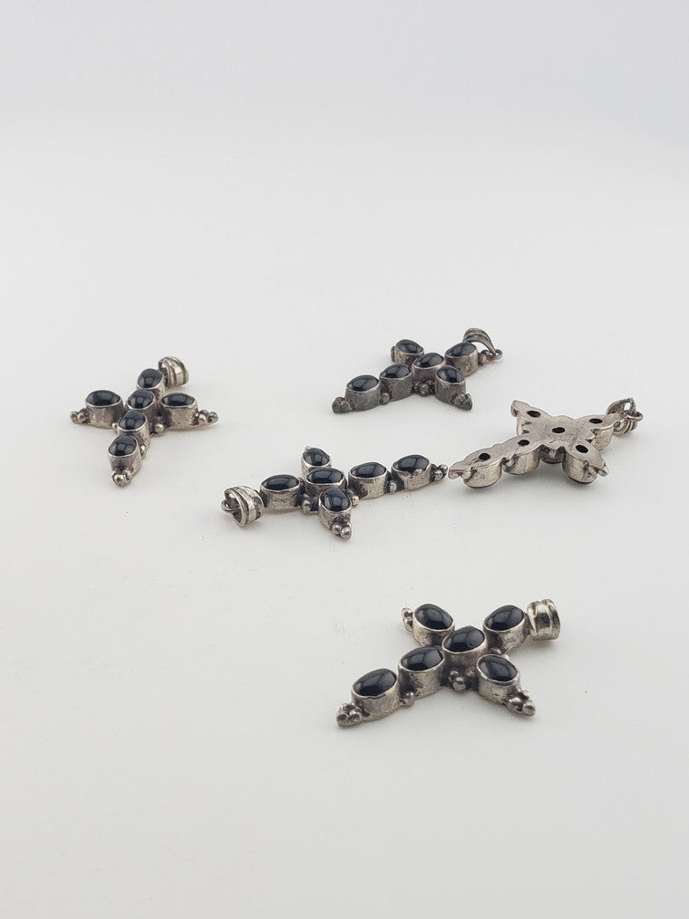 SS Diopside Cross Pendant #1