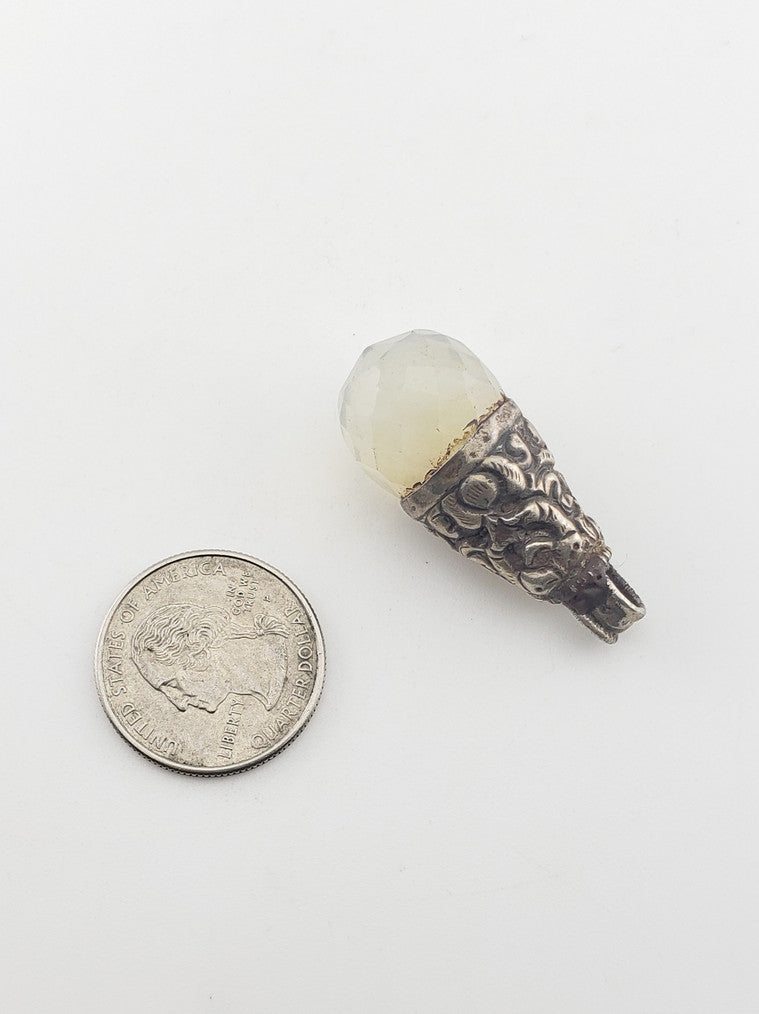 SS Tibet Faceted Quartz Pendant