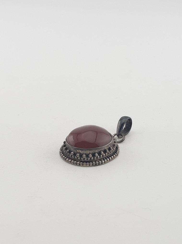 SS Carnelian Knob Pendant