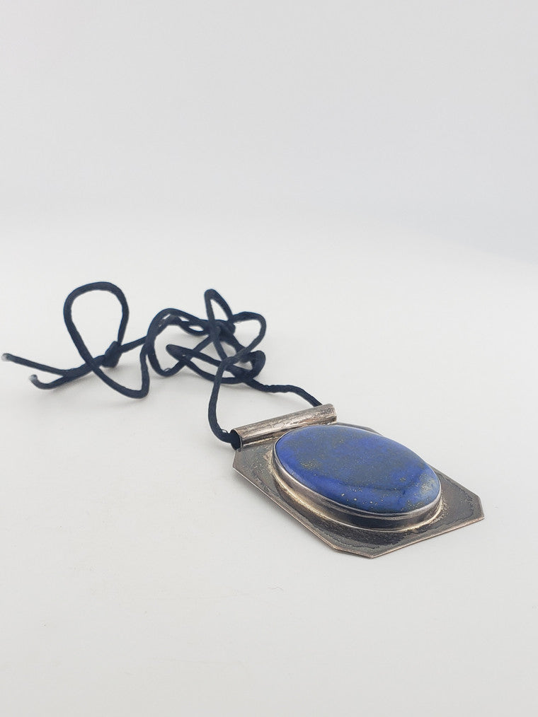 Lapis in SS Frame Pendant