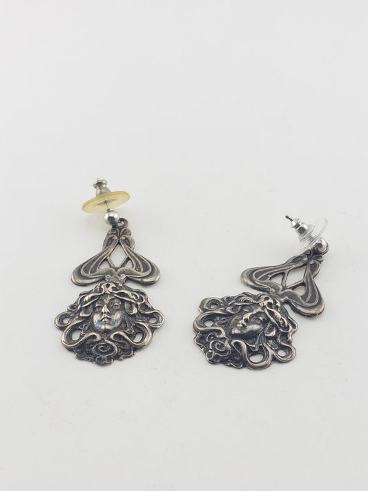 SS Art Nouveau Lady Dangle Earrings