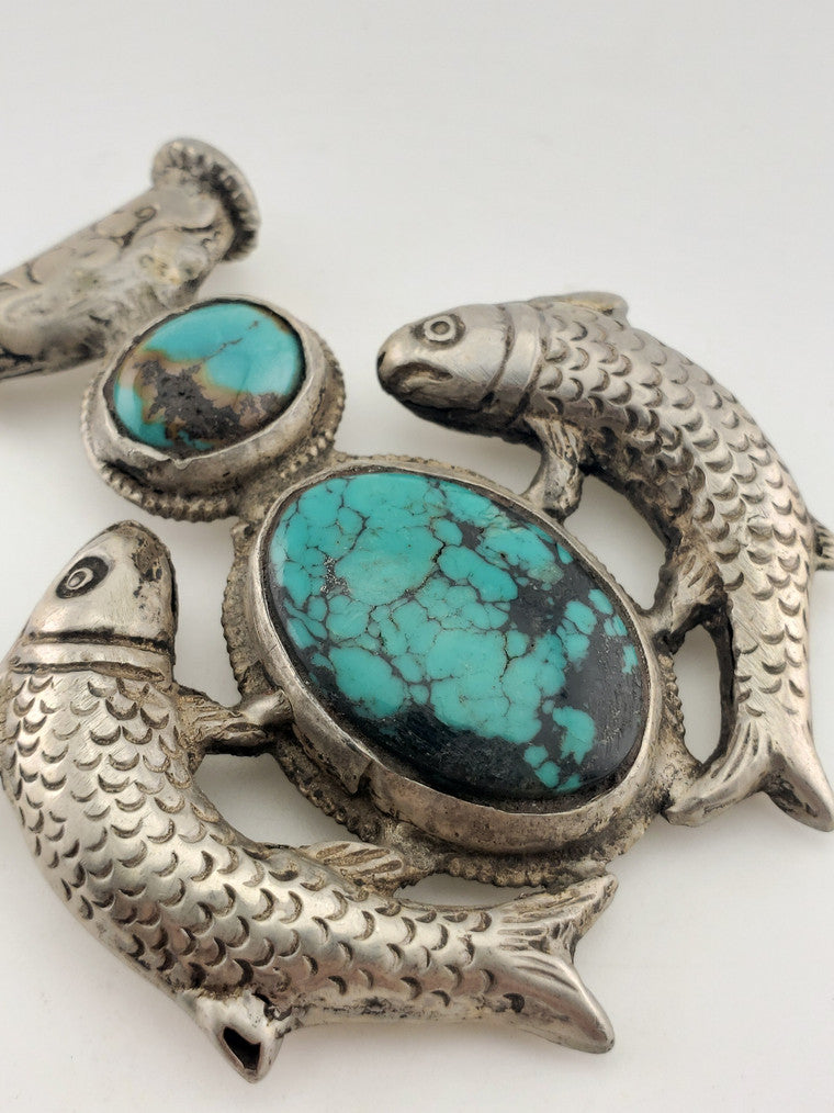SS Tibet Double Fish w/ Turquoise