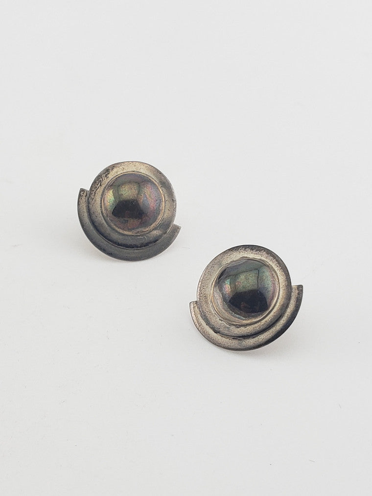 Sterling Half Moon Earrings