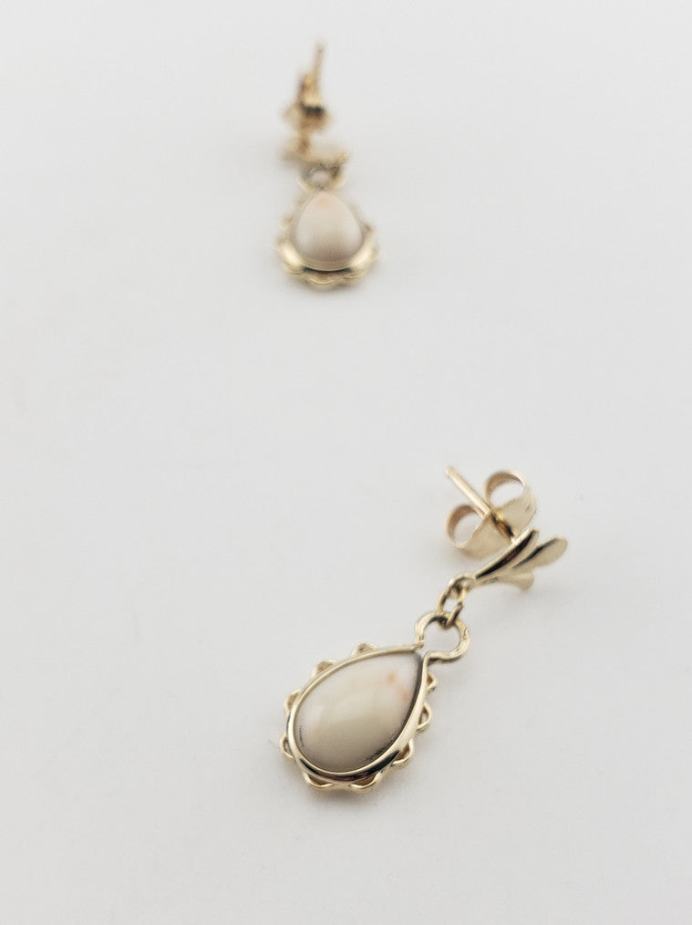 Angel Skin Teardrop Dangle Earrings