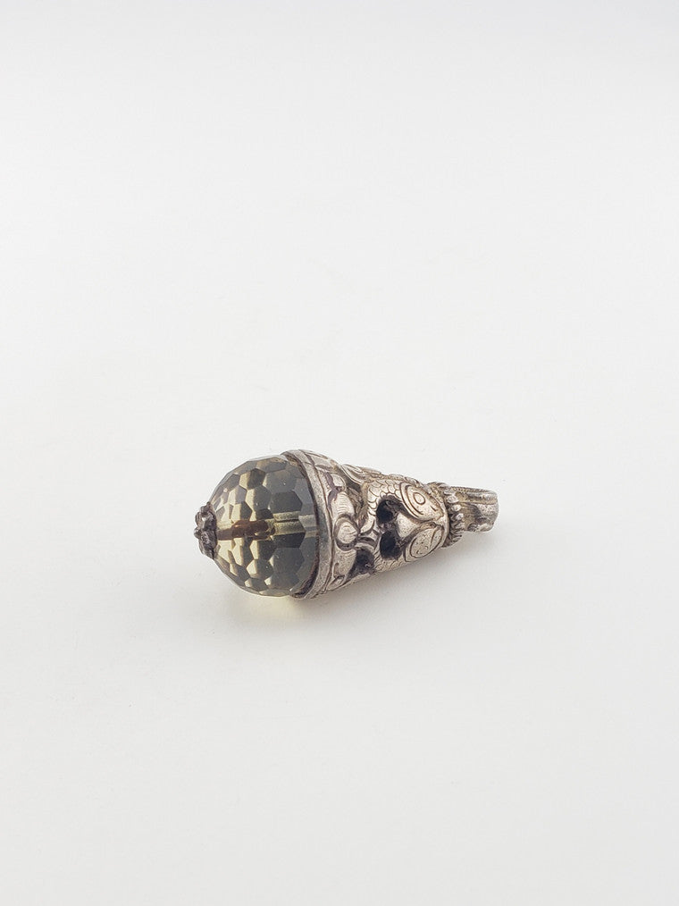 SS Tibet Faceted Quartz Pendant