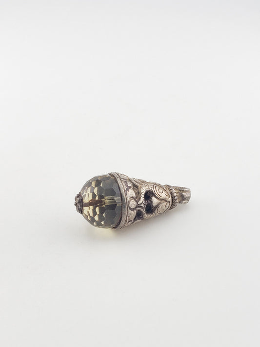 SS Tibet Faceted Quartz Pendant