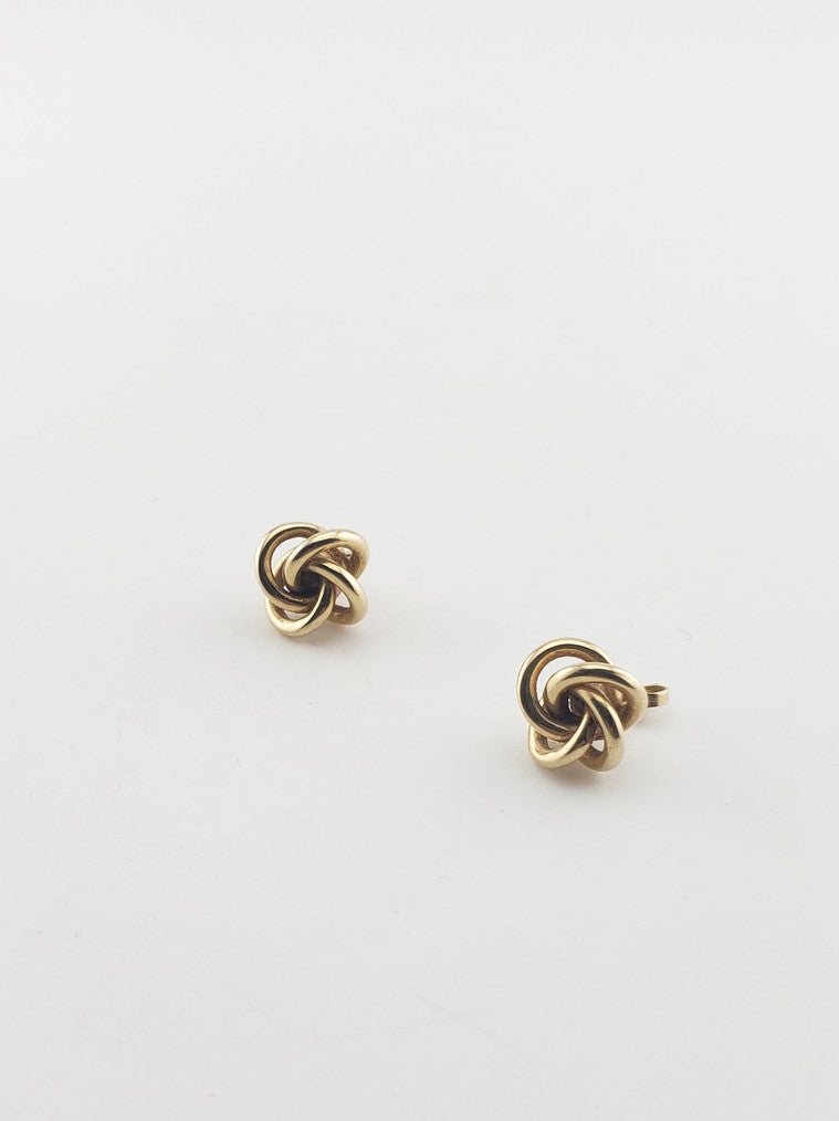 Gold Love Knot Earrings