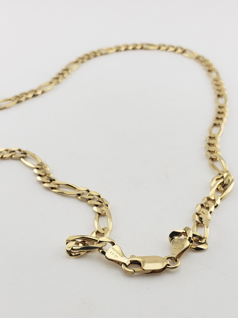 14KY Figaro Link Chain Necklace