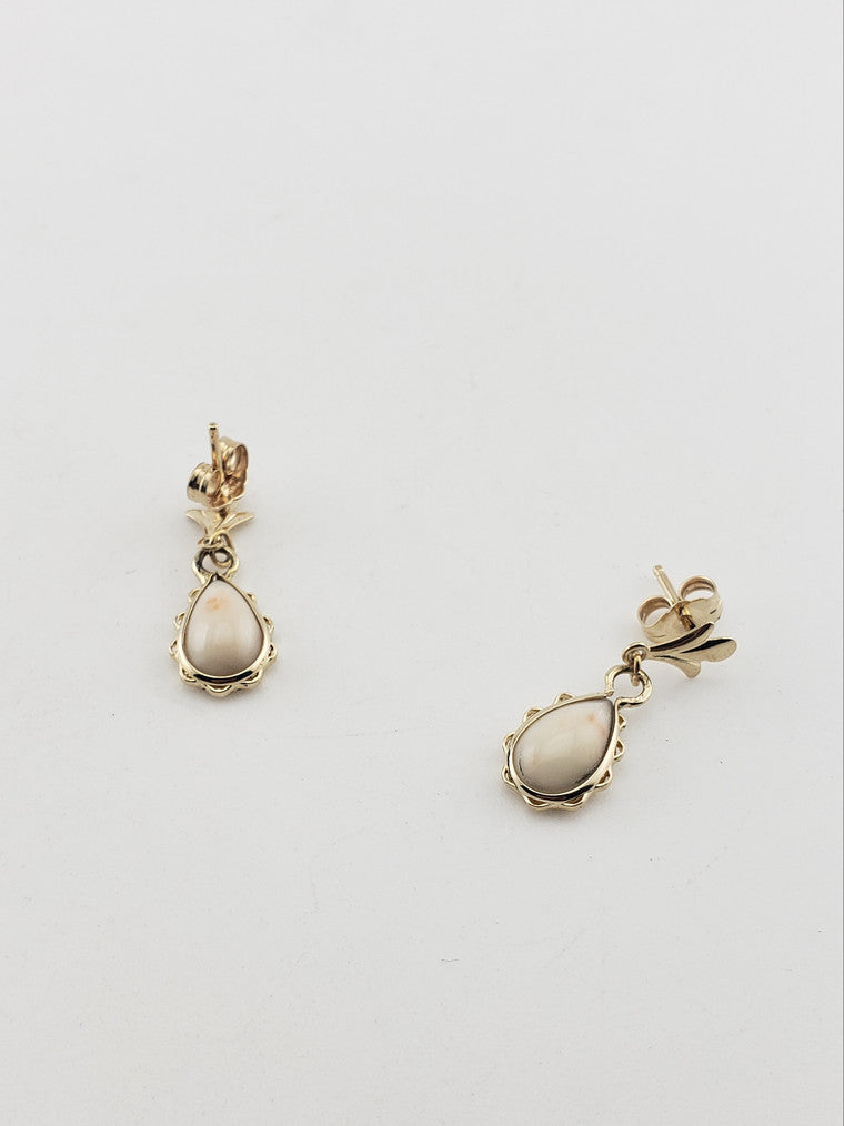 Angel Skin Teardrop Dangle Earrings