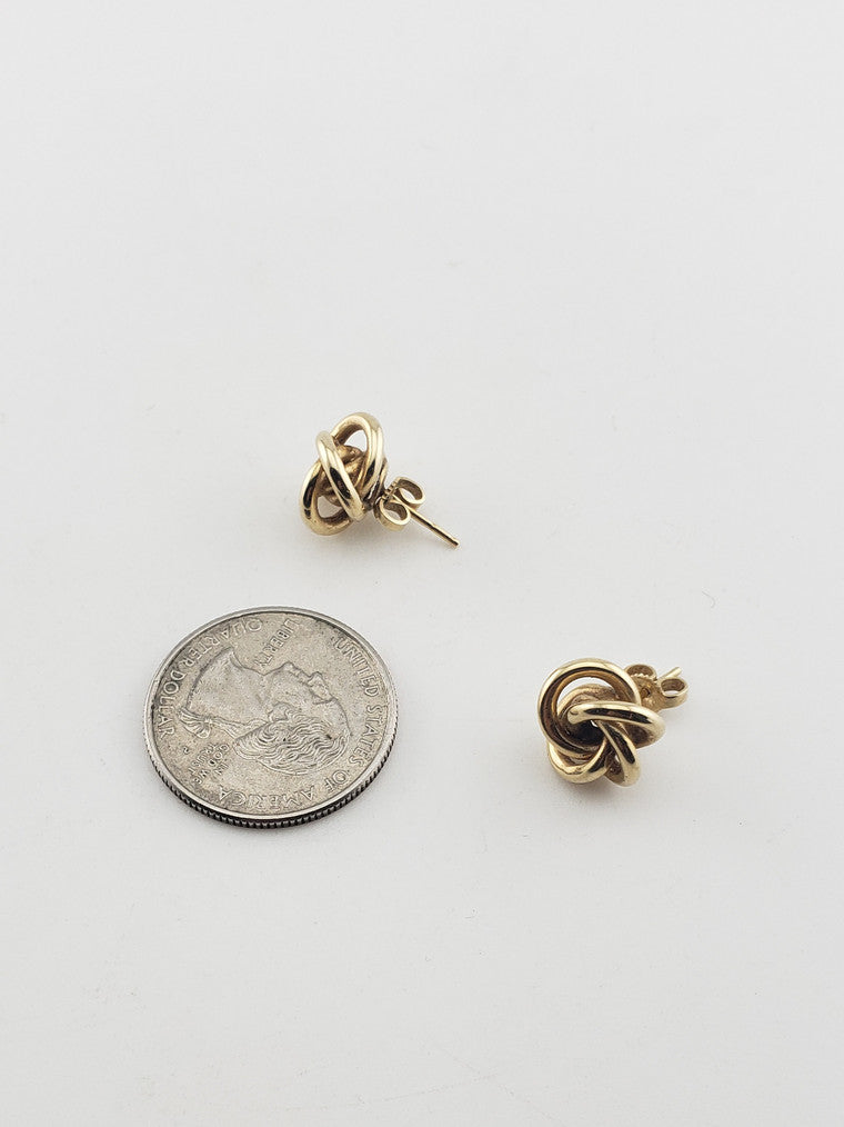 Gold Love Knot Earrings