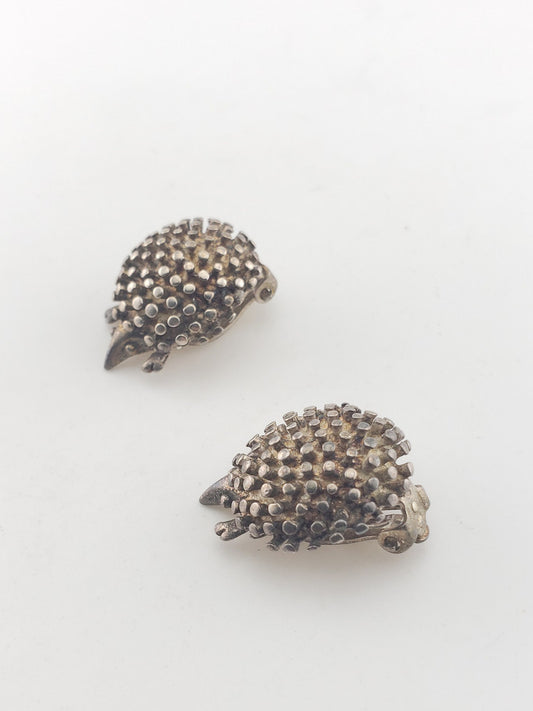 SS Porcupine Clip Earrings